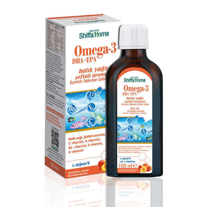 Shiffa Home Omega 3 Balık Yağı Dha EPA Şeftali Aromalı 100 Ml