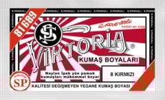 Viktoria Kumaş Boyası Kot Naylon İpek Yük Pamuk Boyası 8 Kırmızı