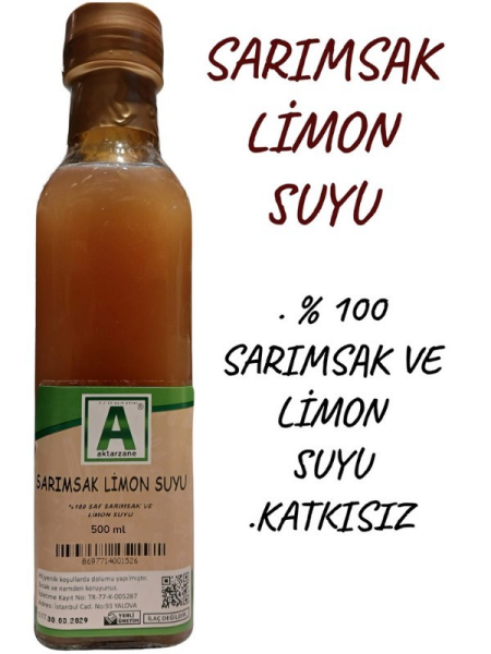 Aktarzane Sarımsaklı Limon Suyu 500 ml