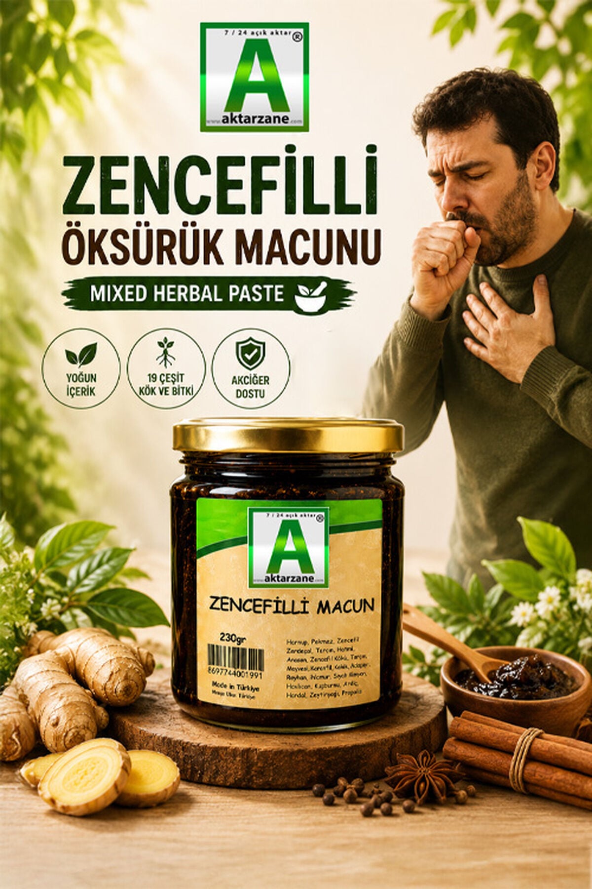 Aktarzane Zencefilli Macun 230gr
