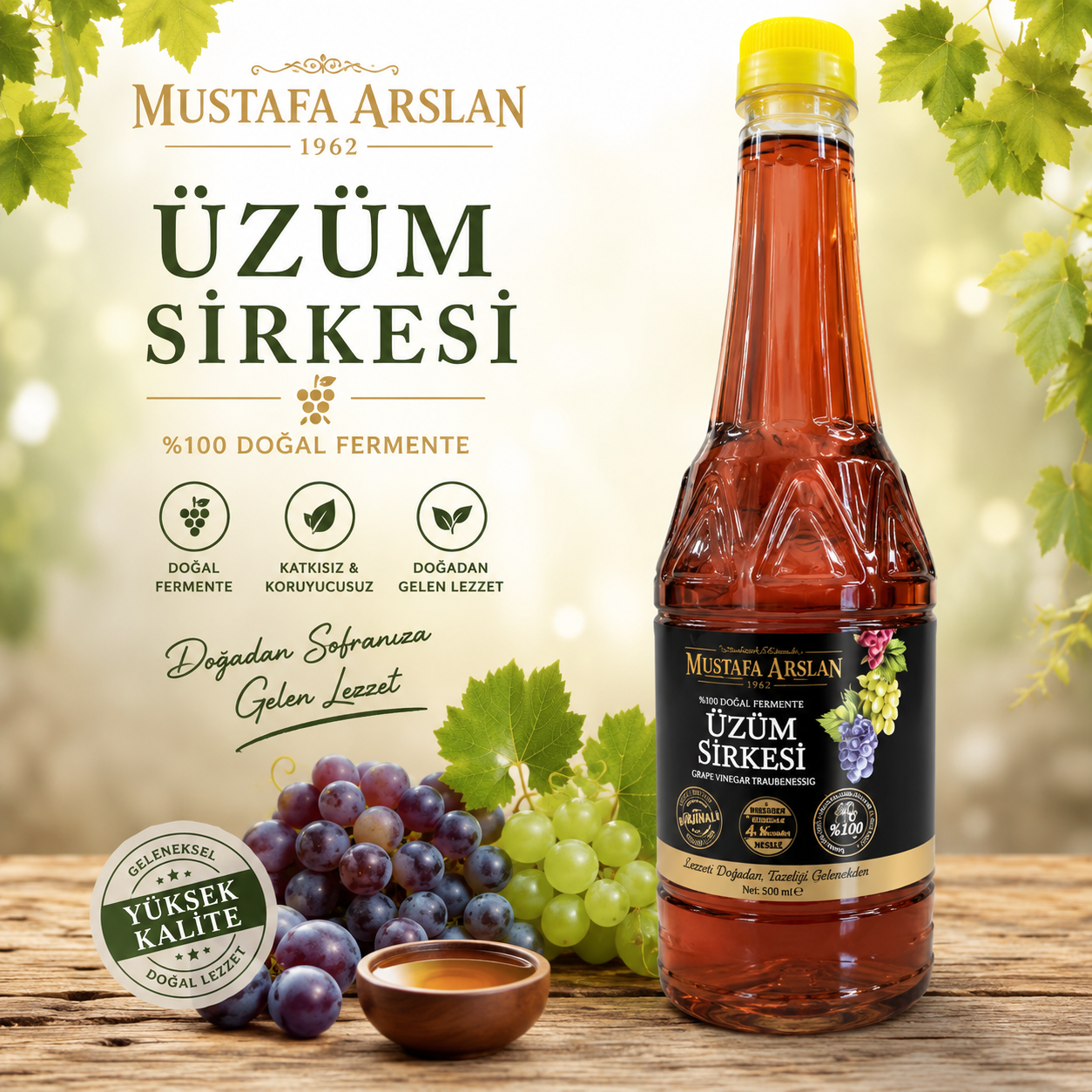 Mustafa Arslan Üzüm Sirkesi 750 ml