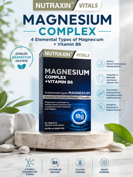 Nutraxin Magnesium Complex + Vitamin B6 60 Tablet