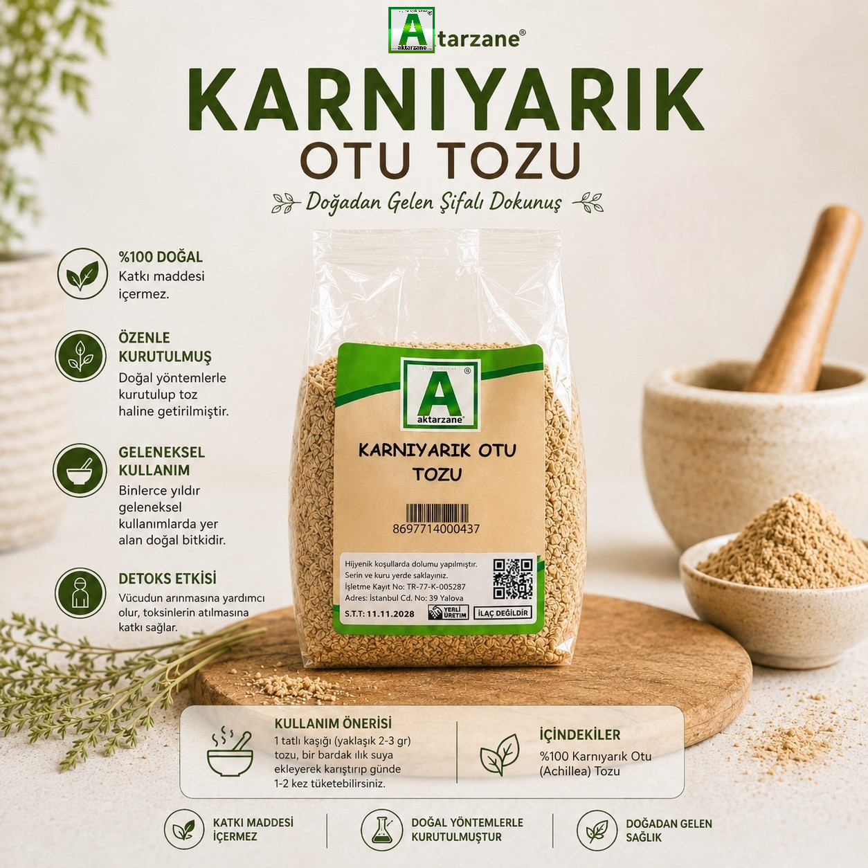 Karnıyarık Otu Tozu (Psyllium)