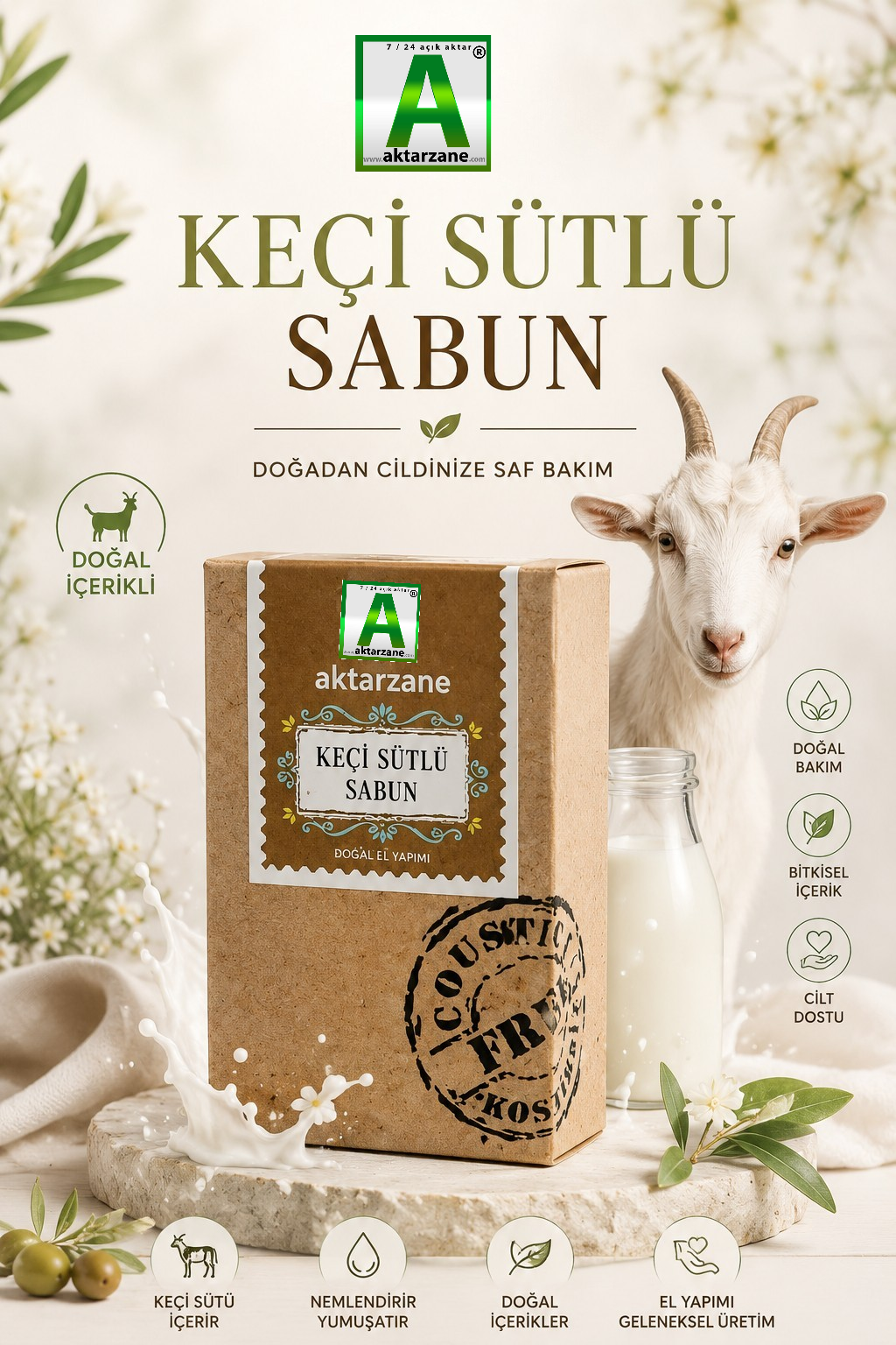 Aktarzane Keçi Sütü Sabunu