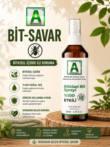 Aktarzane Bit spreyi Bit kovucu Sprey 50ml