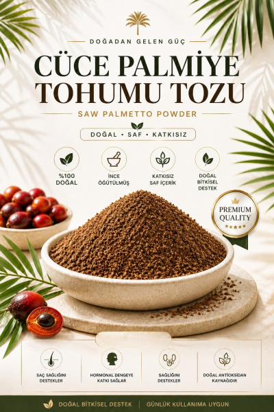 Cüce Palmiye Saw Palmetto Tohumu Saw Palmetto Öğütülmüş