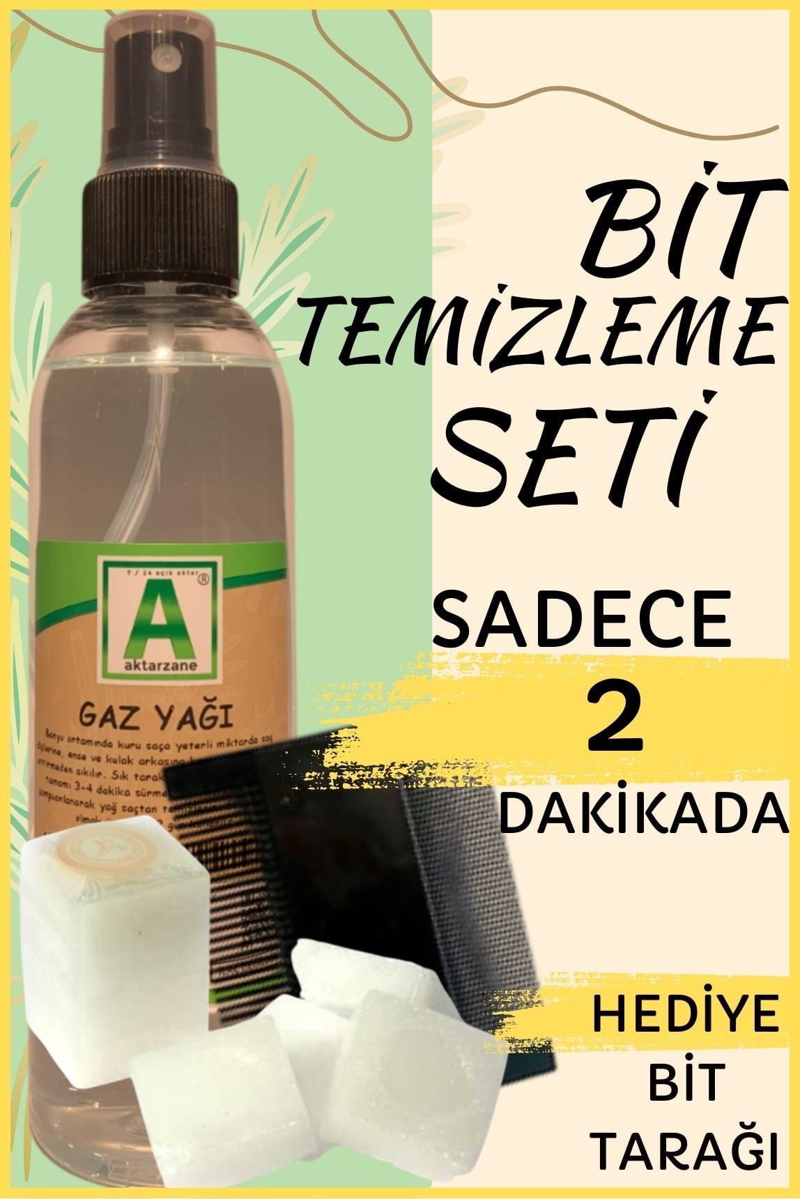 Bit Seti - Gaz Yağı Kafur Bit Tarağı