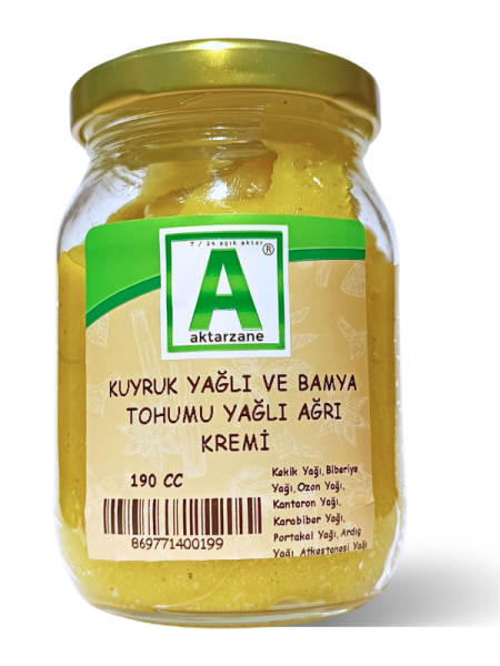 Kuyruk Yağlı ve Bamya Tohumu Yağlı Ağrı Kremi 190cc