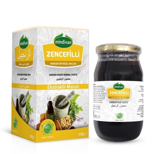 Mindivan Zencefilli Bitkisel Karışık Pekmezli Macun 420 Gr