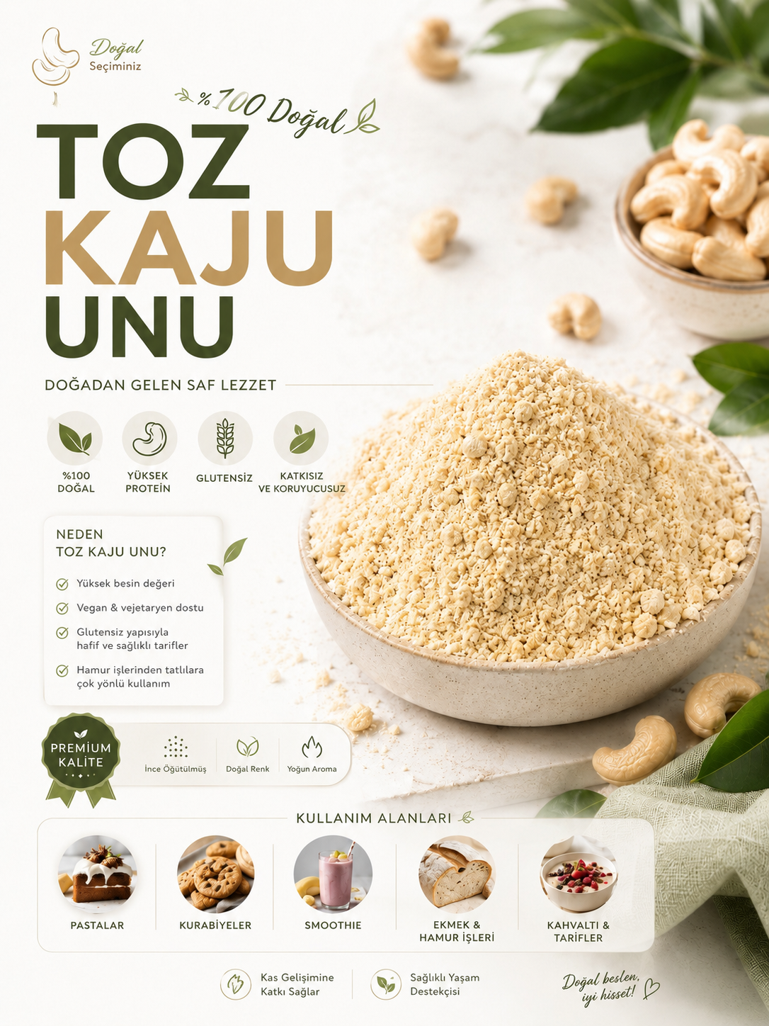 Kaju Unu Toz Cashew Conspersa Pulveris
