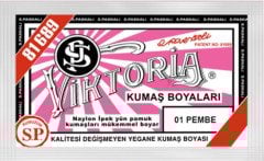 Viktoria Kumaş Boyası Kot Naylon İpek Yük Pamuk Boyası 1 Pembe