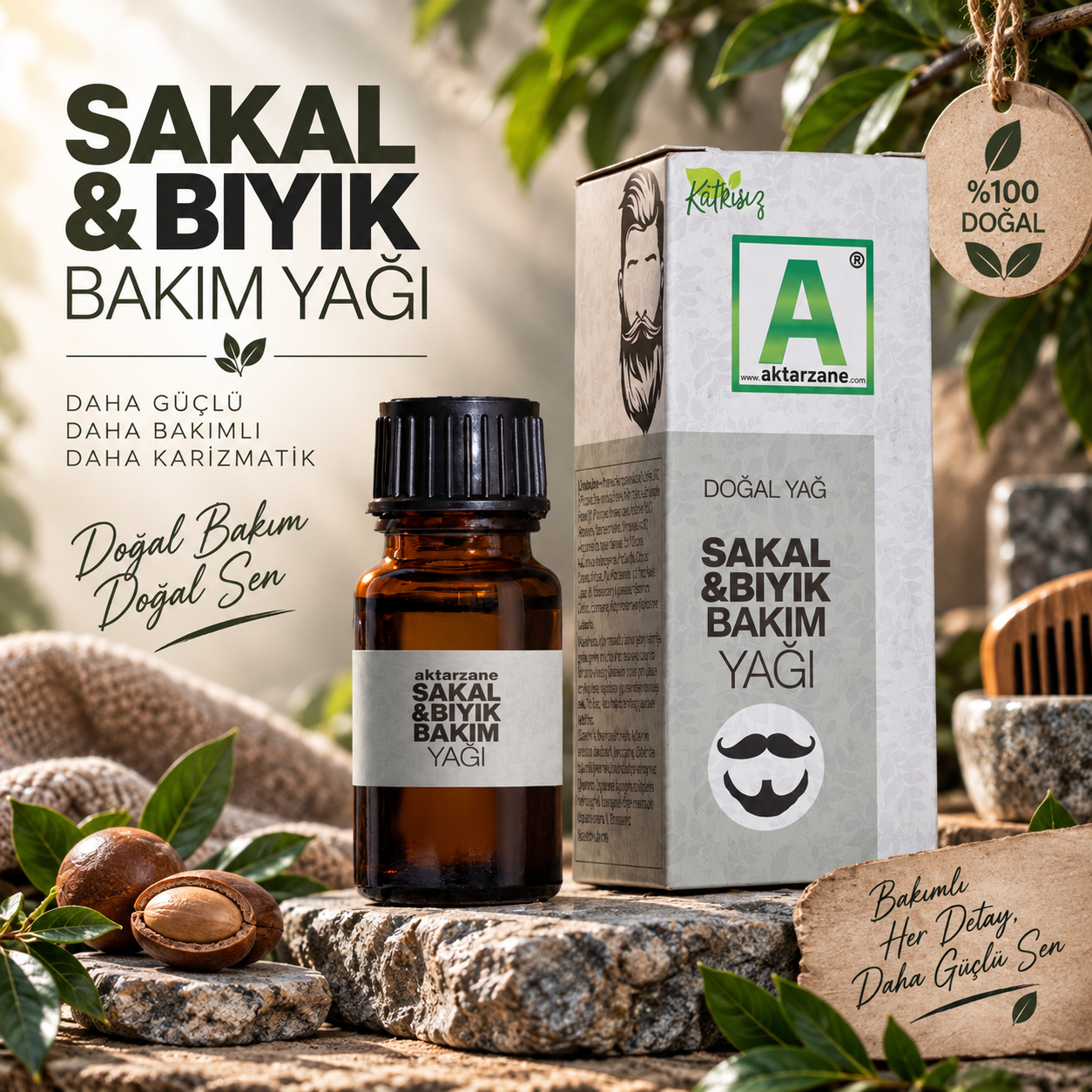 Aktarzane Sakal Bıyık Bakım Yağı 50cc