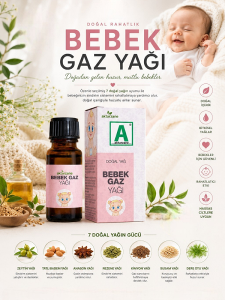 Aktarzane Bebe Gaz Yağı 50cc