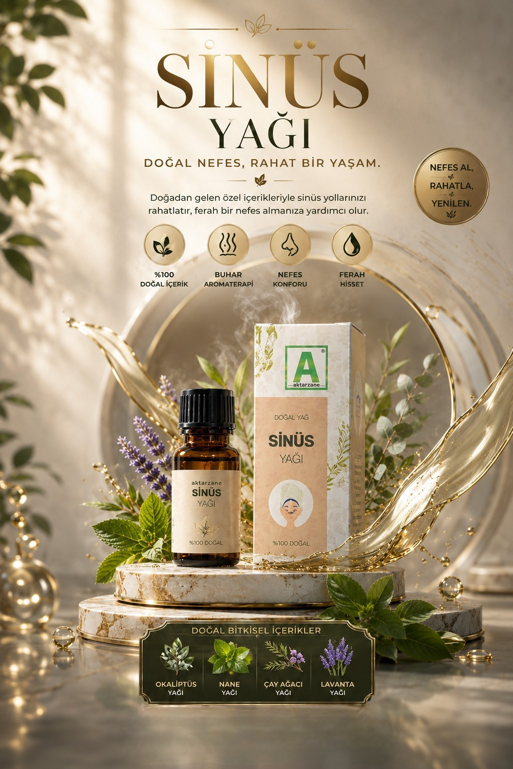 Aktarzane Sinüs/Sinüzit Yağı 50cc