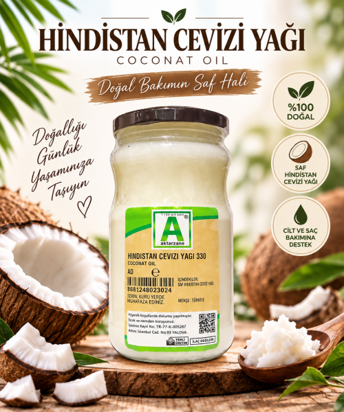 Aktarzane Hindistan Cevizi Yağı 330 ml