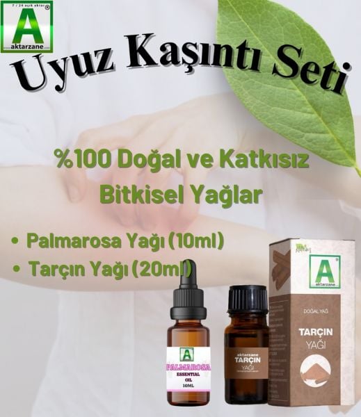Uyuz Kaşıntı Seti: Palmarosa Çimen Yağı & Tarçın Yağı