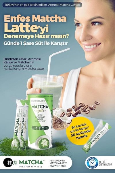 Matcha Latte Hindistan Cevizi Aromalı