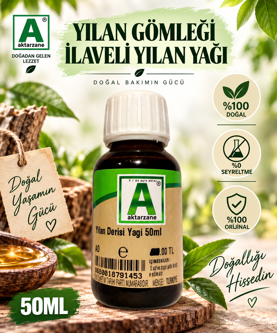 Yılan Derisi Yağı 50ml