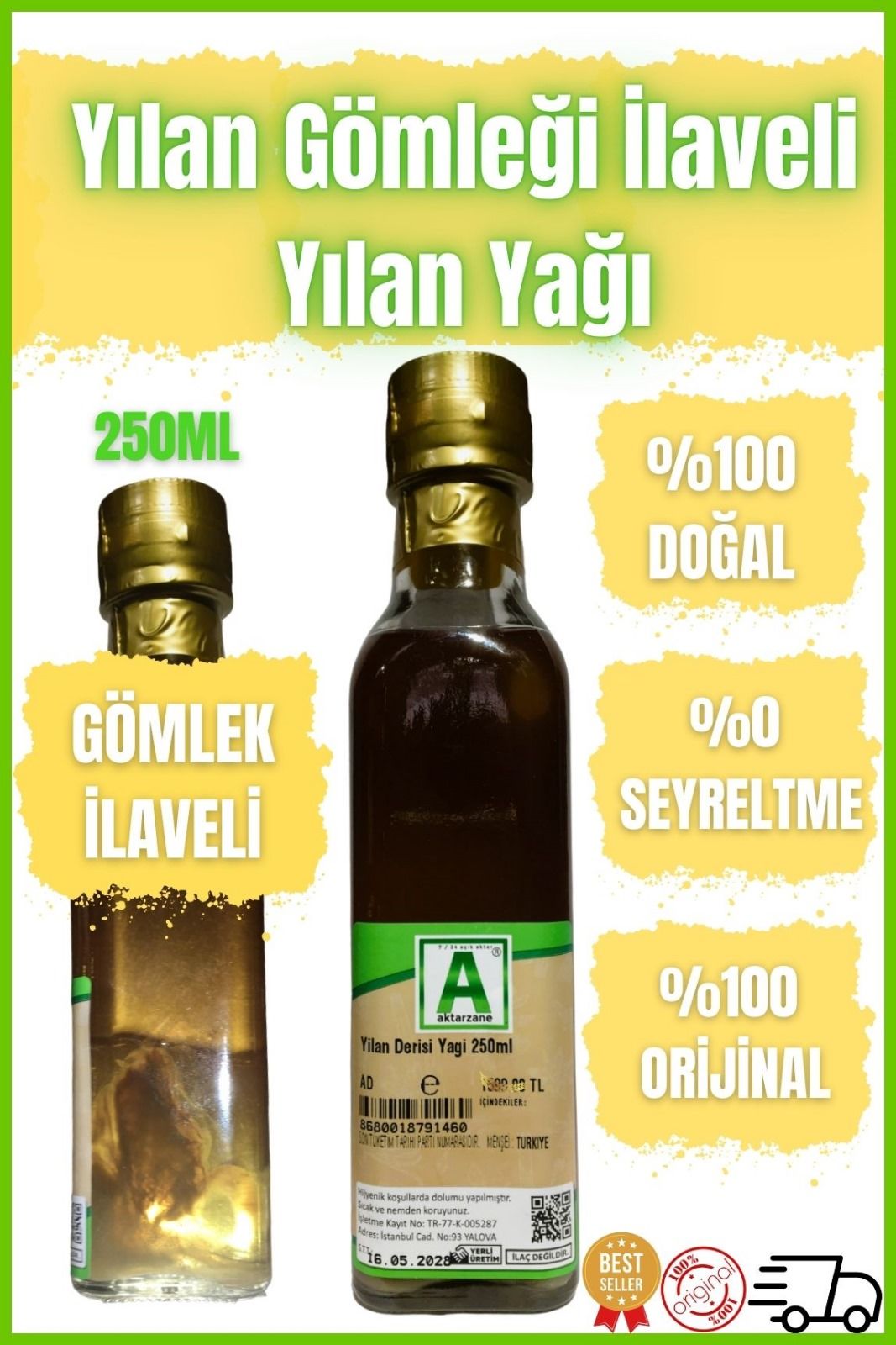 Yılan Derisi Yağı 250ml