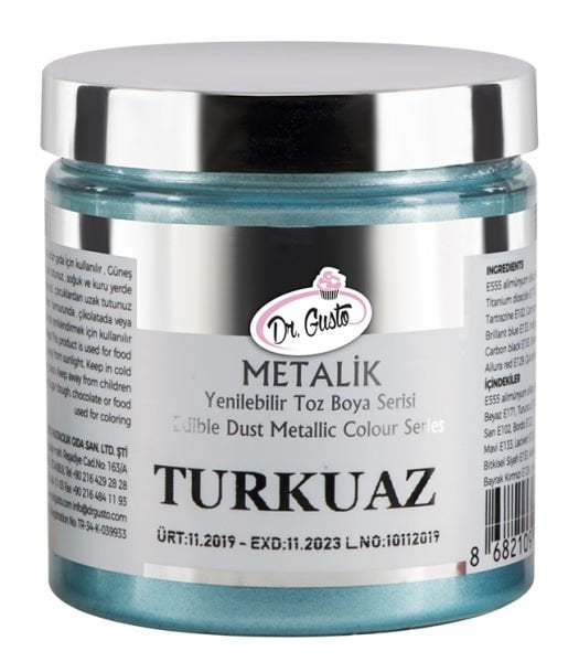 Sanbon Turkuaz Yenilebilir Metalik Toz