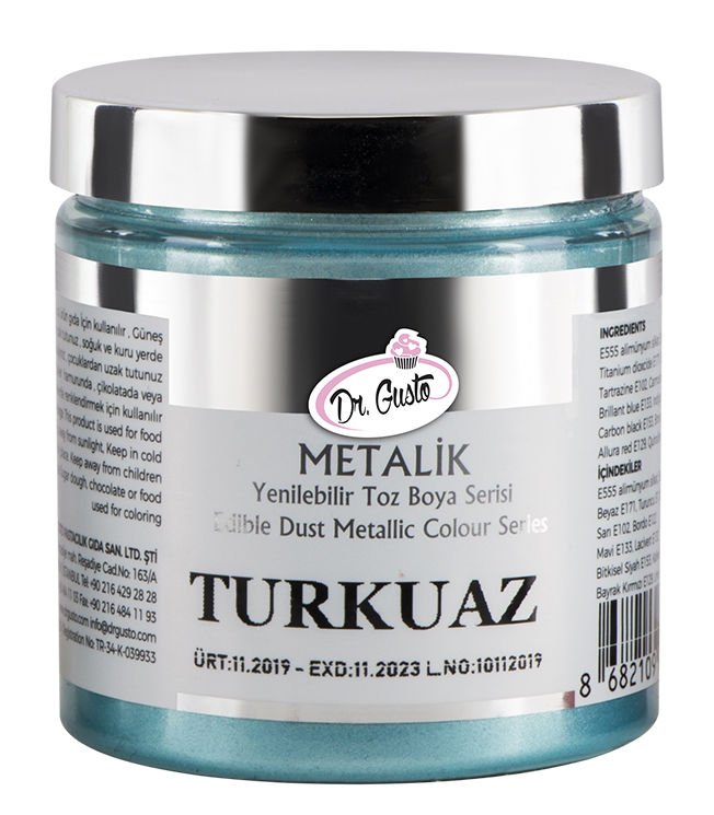 Sanbon Turkuaz Yenilebilir Metalik Toz