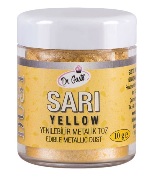 Dr. Gusto Sarı Yenilebilir Metalik Toz
