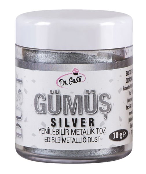 Dr. Gusto Gümüş Yenilebilir Metalik Toz