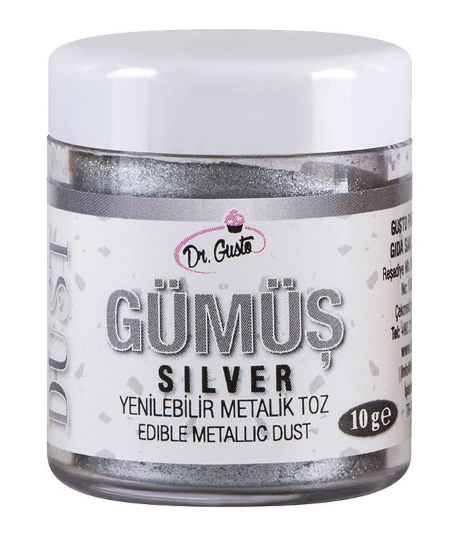 Dr. Gusto Gümüş Yenilebilir Metalik Toz