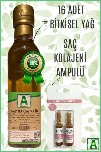 Aktarzane Saç Bakım Seti Saç Bakım Yağı ve Saç Serumu