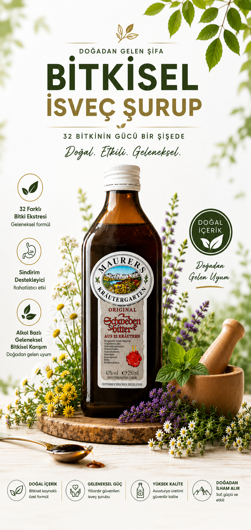 Kraurtergarten İsveç Şurubu 250ml