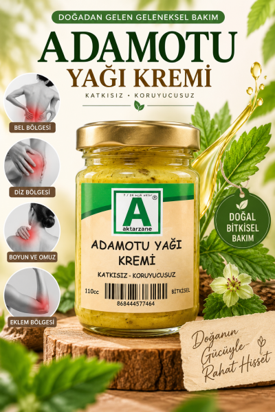 Aktarzane Adamotu Yağı Fıtık Kulunç Ağrı Kremi 110cc